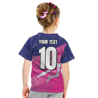 Custom Barbados Cricket Royals Kid T Shirt Sporty Style with Trident Symbol - Wonder Print Shop