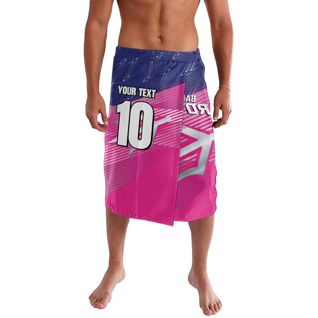 Custom Barbados Cricket Royals Lavalava Sporty Style with Trident Symbol - Wonder Print Shop