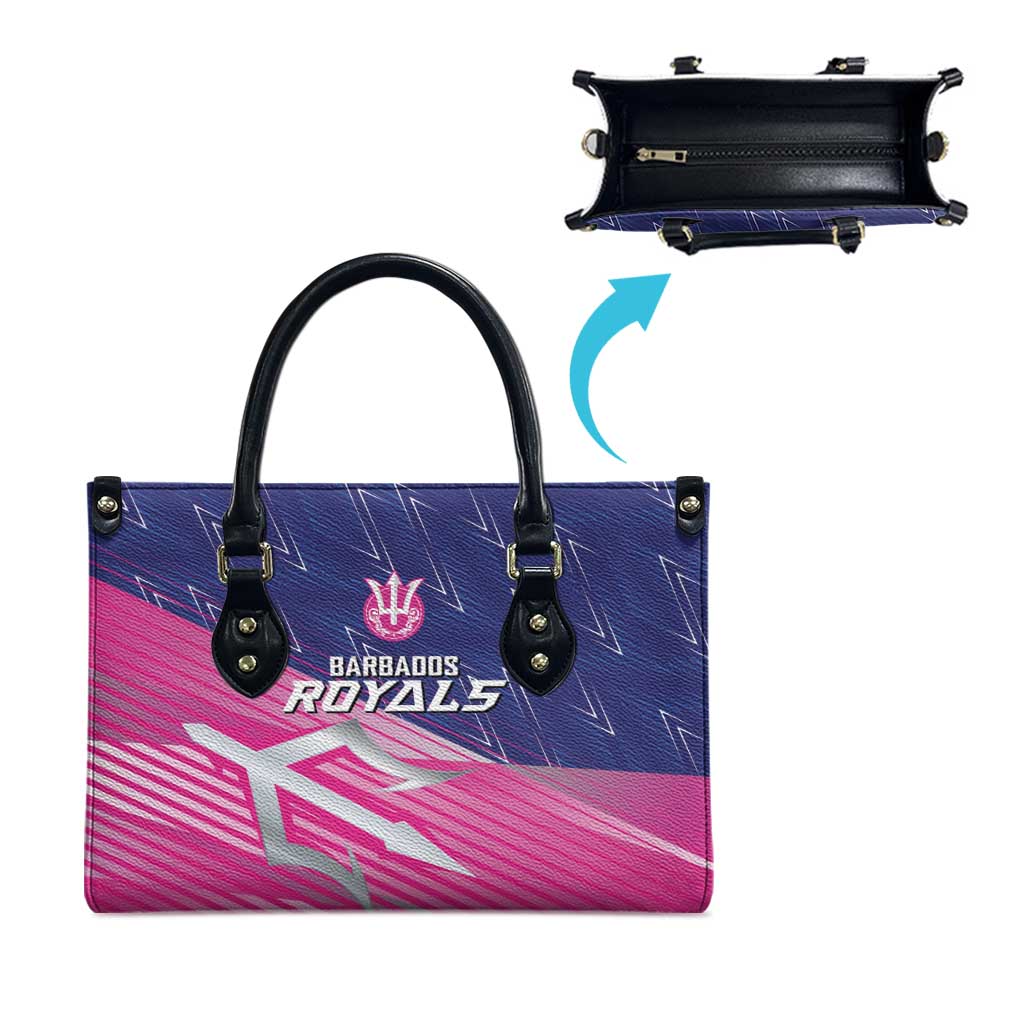 Barbados Cricket Royals Leather Bag Sporty Style with Trident Symbol - Wonder Print Shop