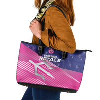 Barbados Cricket Royals Leather Tote Bag Sporty Style with Trident Symbol - Wonder Print Shop