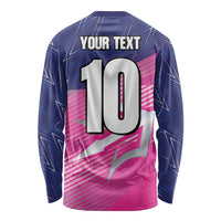 Custom Barbados Cricket Royals Long Sleeve Shirt Sporty Style with Trident Symbol - Wonder Print Shop