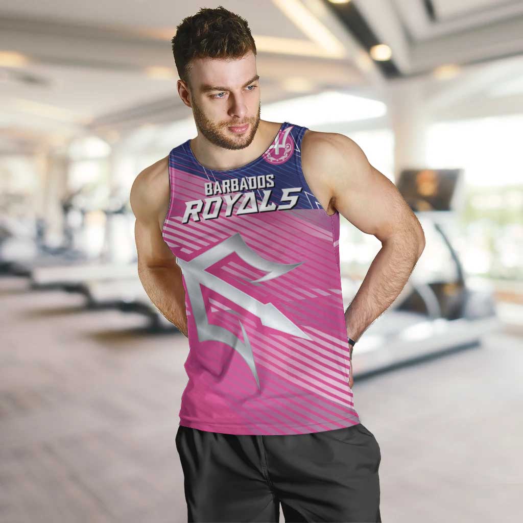 Custom Barbados Cricket Royals Men Tank Top Sporty Style with Trident Symbol - Wonder Print Shop