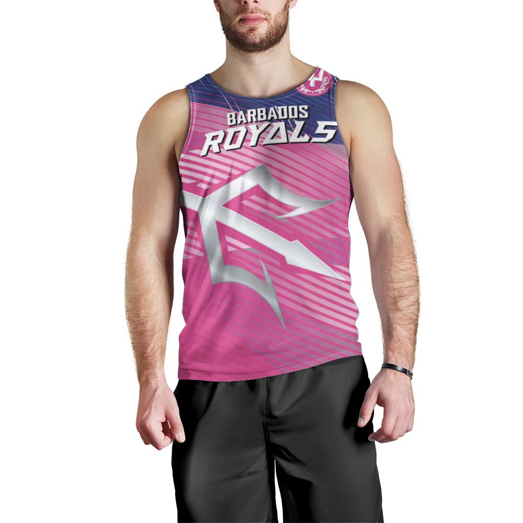 Custom Barbados Cricket Royals Men Tank Top Sporty Style with Trident Symbol - Wonder Print Shop