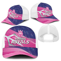 Barbados Cricket Royals Mesh Trucker Cap Sporty Style with Trident Symbol - Wonder Print Shop