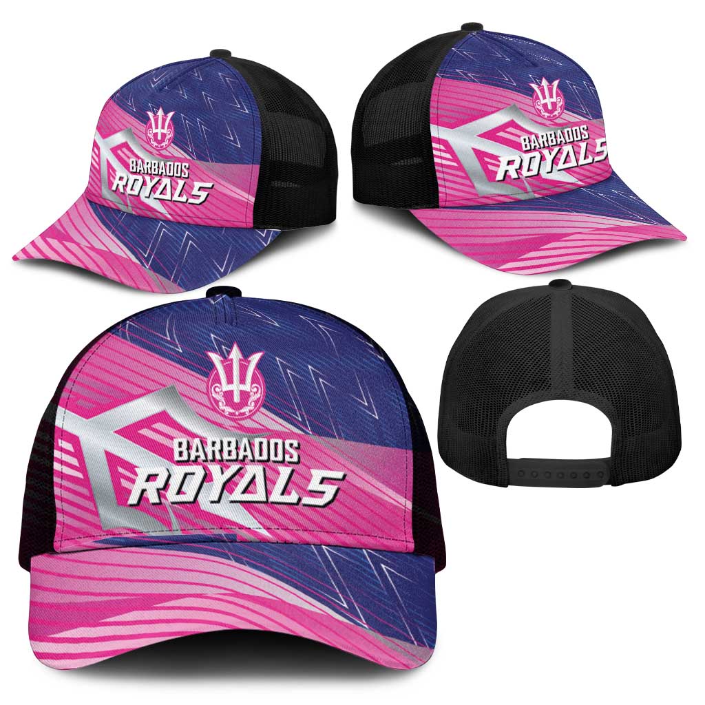 Barbados Cricket Royals Mesh Trucker Cap Sporty Style with Trident Symbol - Wonder Print Shop