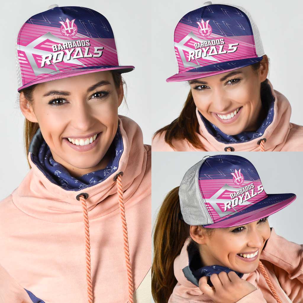 Barbados Cricket Royals Mesh Trucker Cap Sporty Style with Trident Symbol - Wonder Print Shop