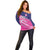 Custom Barbados Cricket Royals Off Shoulder Sweater Sporty Style with Trident Symbol - Wonder Print Shop