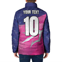 Custom Barbados Cricket Royals Padded Jacket Sporty Style with Trident Symbol - Wonder Print Shop