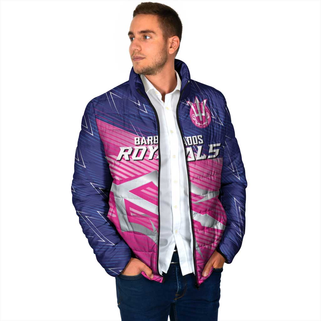 Custom Barbados Cricket Royals Padded Jacket Sporty Style with Trident Symbol - Wonder Print Shop