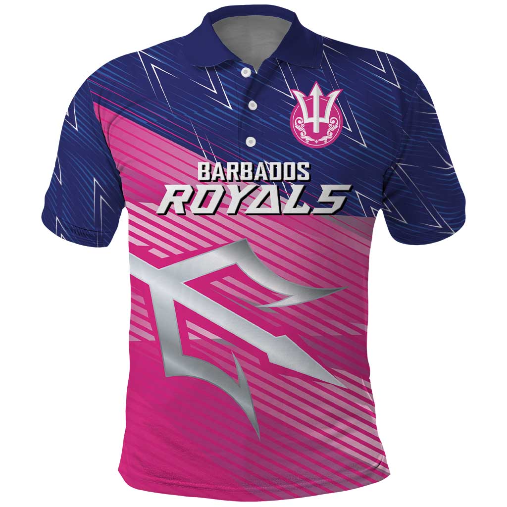 Custom Barbados Cricket Royals Polo Shirt Sporty Style with Trident Symbol - Wonder Print Shop