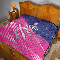Barbados Cricket Royals Quilt Sporty Style with Trident Symbol - Wonder Print Shop