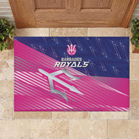 Barbados Cricket Royals Rubber Doormat Sporty Style with Trident Symbol - Wonder Print Shop