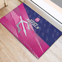 Barbados Cricket Royals Rubber Doormat Sporty Style with Trident Symbol - Wonder Print Shop