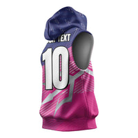 Custom Barbados Cricket Royals Sleeveless Hoodie Sporty Style with Trident Symbol - Wonder Print Shop