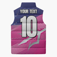 Custom Barbados Cricket Royals Sleeveless Puffer Jacket Sporty Style with Trident Symbol - Wonder Print Shop