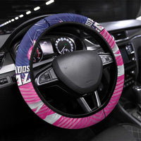 Barbados Cricket Royals Steering Wheel Cover Sporty Style with Trident Symbol - Wonder Print Shop