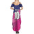 Custom Barbados Cricket Royals Summer Maxi Dress Sporty Style with Trident Symbol - Wonder Print Shop