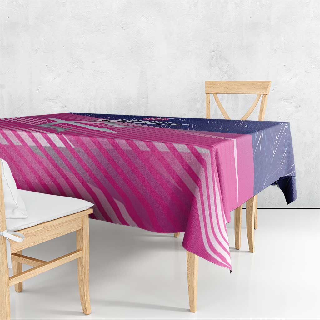 Barbados Cricket Royals Tablecloth Sporty Style with Trident Symbol - Wonder Print Shop