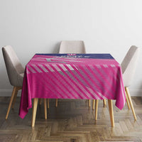 Barbados Cricket Royals Tablecloth Sporty Style with Trident Symbol - Wonder Print Shop