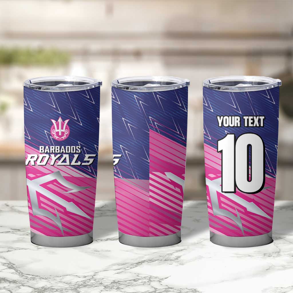 Custom Barbados Cricket Royals Tumbler Cup Sporty Style with Trident Symbol - Wonder Print Shop