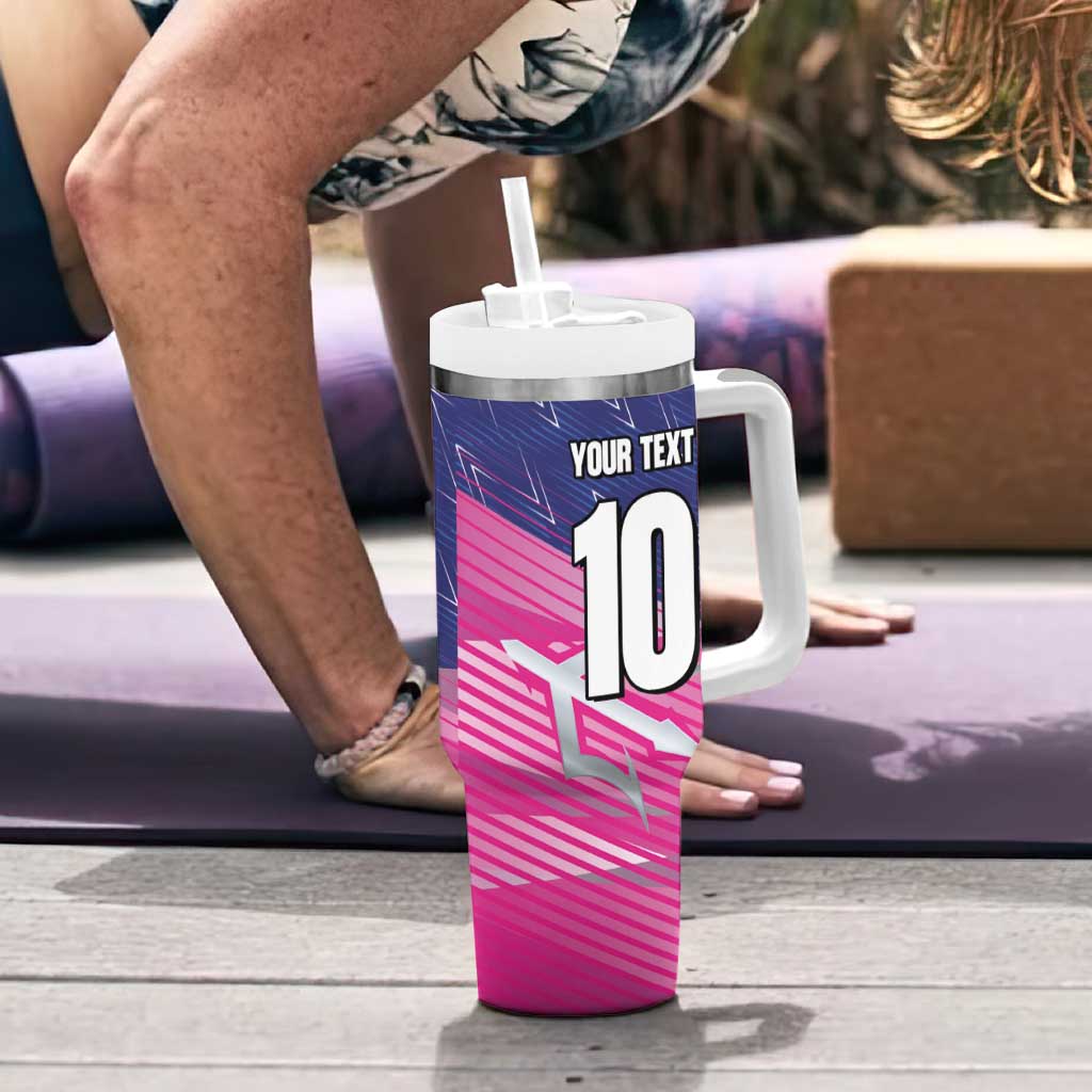 Custom Barbados Cricket Royals Tumbler With Handle Sporty Style with Trident Symbol - Wonder Print Shop