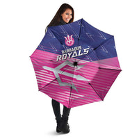 Barbados Cricket Royals Umbrella Sporty Style with Trident Symbol - Wonder Print Shop