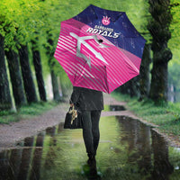 Barbados Cricket Royals Umbrella Sporty Style with Trident Symbol - Wonder Print Shop