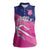 Custom Barbados Cricket Royals Women Sleeveless Polo Shirt Sporty Style with Trident Symbol - Wonder Print Shop