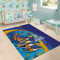 Saint Lucia Cricket Kings Area Rug Power Lions of Caribbean - Wonder Print Shop