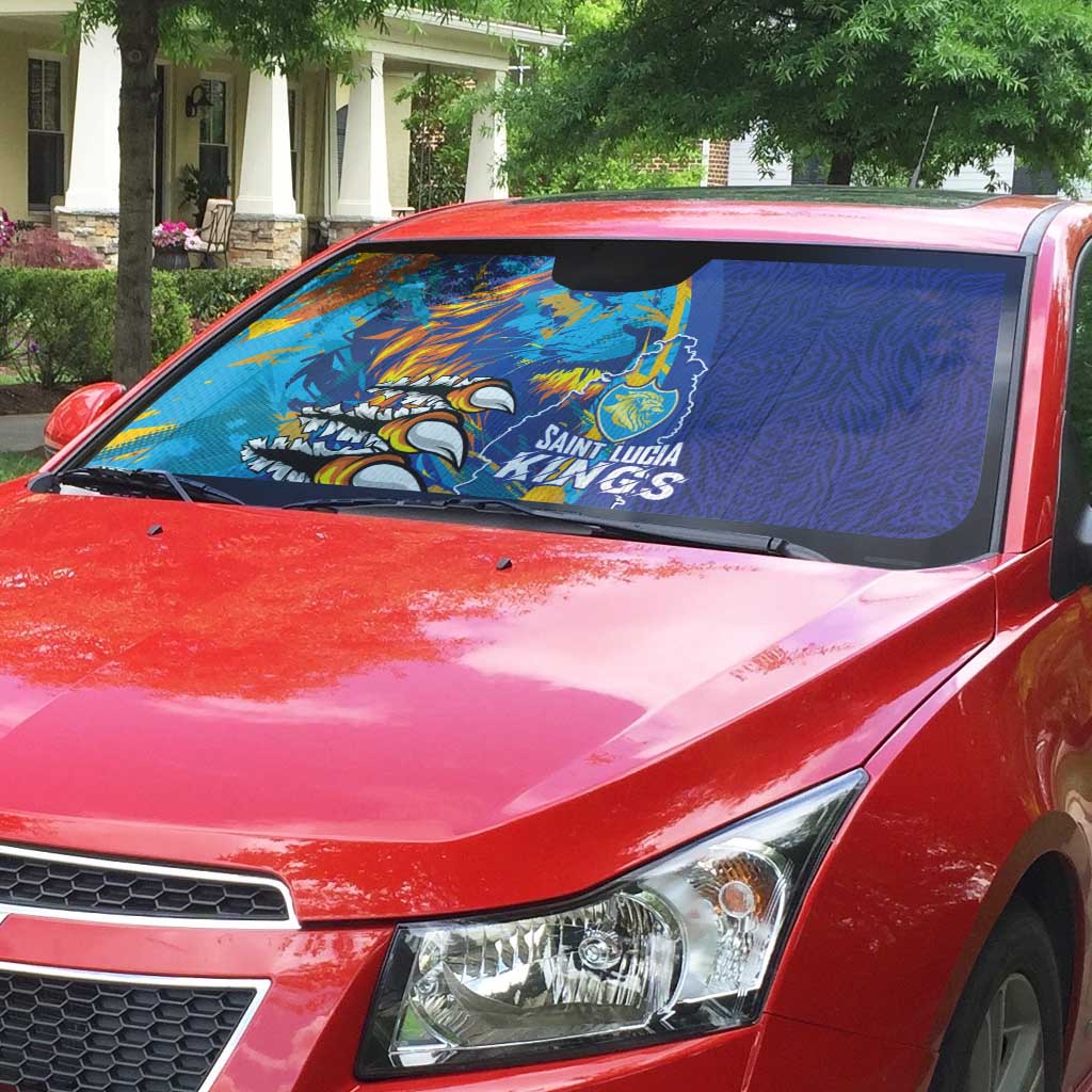 Saint Lucia Cricket Kings Auto Sun Shade Power Lions of Caribbean - Wonder Print Shop