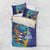 Saint Lucia Cricket Kings Bedding Set Power Lions of Caribbean - Wonder Print Shop