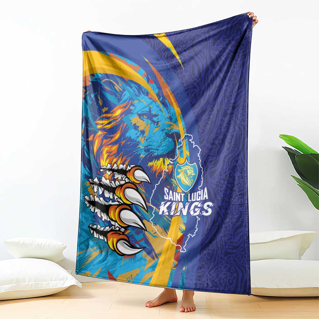 Saint Lucia Cricket Kings Blanket Power Lions of Caribbean - Wonder Print Shop