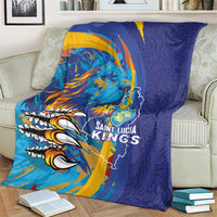 Saint Lucia Cricket Kings Blanket Power Lions of Caribbean - Wonder Print Shop
