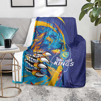 Saint Lucia Cricket Kings Blanket Power Lions of Caribbean - Wonder Print Shop