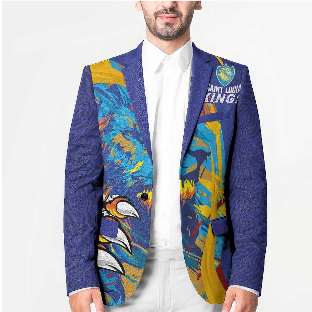 Custom Saint Lucia Cricket Kings Blazer Power Lions of Caribbean - Wonder Print Shop