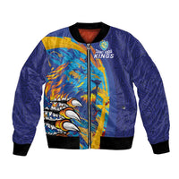 Custom Saint Lucia Cricket Kings Bomber Jacket Power Lions of Caribbean - Wonder Print Shop