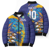 Custom Saint Lucia Cricket Kings Bomber Puffer Jacket Power Lions of Caribbean - Wonder Print Shop