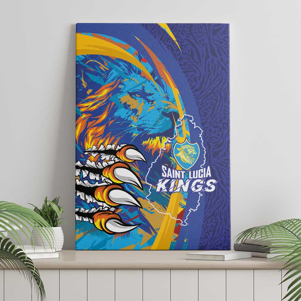 Saint Lucia Cricket Kings Canvas Wall Art Power Lions of Caribbean - Wonder Print Shop
