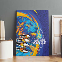 Saint Lucia Cricket Kings Canvas Wall Art Power Lions of Caribbean - Wonder Print Shop