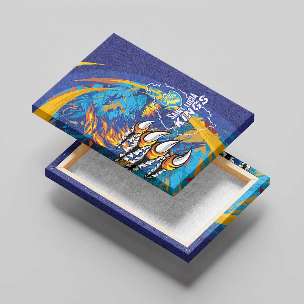 Saint Lucia Cricket Kings Canvas Wall Art Power Lions of Caribbean - Wonder Print Shop