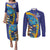 Custom Saint Lucia Cricket Kings Couples Matching Puletasi and Long Sleeve Button Shirt Power Lions of Caribbean - Wonder Print Shop