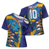 Custom Saint Lucia Cricket Kings Cross Shoulder Shirt Power Lions of Caribbean - Wonder Print Shop