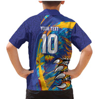 Custom Saint Lucia Cricket Kings Family Matching Mermaid Dress and Hawaiian Shirt Power Lions of Caribbean - Wonder Print Shop