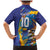 Custom Saint Lucia Cricket Kings Family Matching Mermaid Dress and Hawaiian Shirt Power Lions of Caribbean - Wonder Print Shop