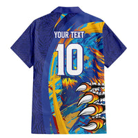 Custom Saint Lucia Cricket Kings Family Matching Mermaid Dress and Hawaiian Shirt Power Lions of Caribbean - Wonder Print Shop