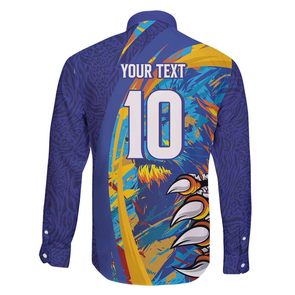 Custom Saint Lucia Cricket Kings Family Matching Mermaid Dress and Hawaiian Shirt Power Lions of Caribbean - Wonder Print Shop