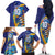 Custom Saint Lucia Cricket Kings Family Matching Off The Shoulder Long Sleeve Dress and Hawaiian Shirt Power Lions of Caribbean - Wonder Print Shop