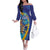 Custom Saint Lucia Cricket Kings Family Matching Off The Shoulder Long Sleeve Dress and Hawaiian Shirt Power Lions of Caribbean - Wonder Print Shop