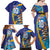 Custom Saint Lucia Cricket Kings Family Matching Off Shoulder Maxi Dress and Hawaiian Shirt Power Lions of Caribbean - Wonder Print Shop