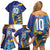 Custom Saint Lucia Cricket Kings Family Matching Off Shoulder Short Dress and Hawaiian Shirt Power Lions of Caribbean - Wonder Print Shop